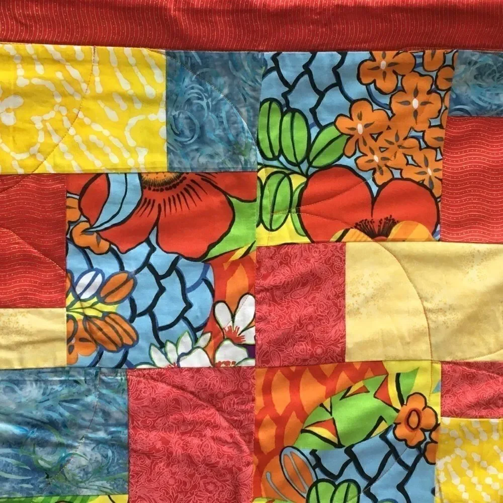 NWT Handcrafted Bright Quilt